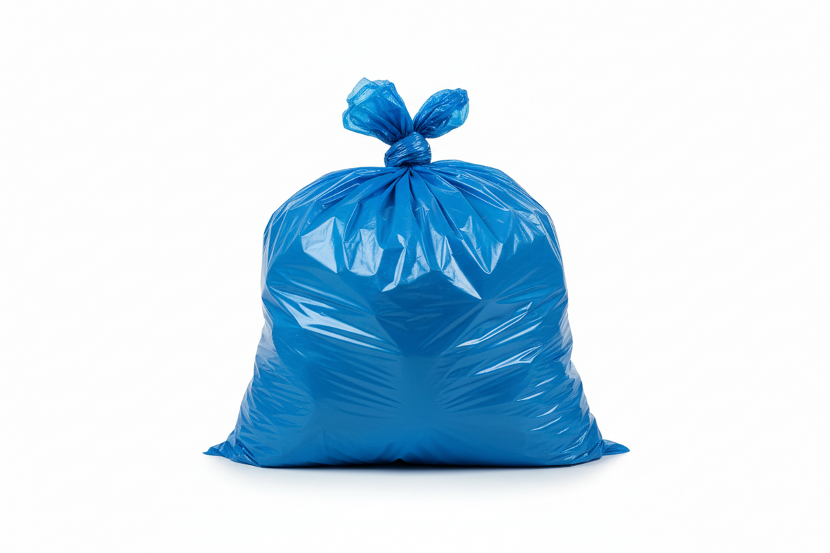 heavy-duty trash liners in various color options