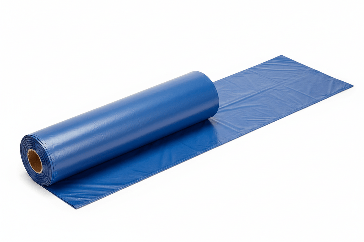 55 Gallon Heavy-Duty Trash Liners in Blue