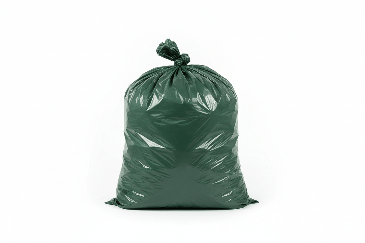 100 count - 30 Gallon Heavy-Duty Trash Liners in Various Colors, Green