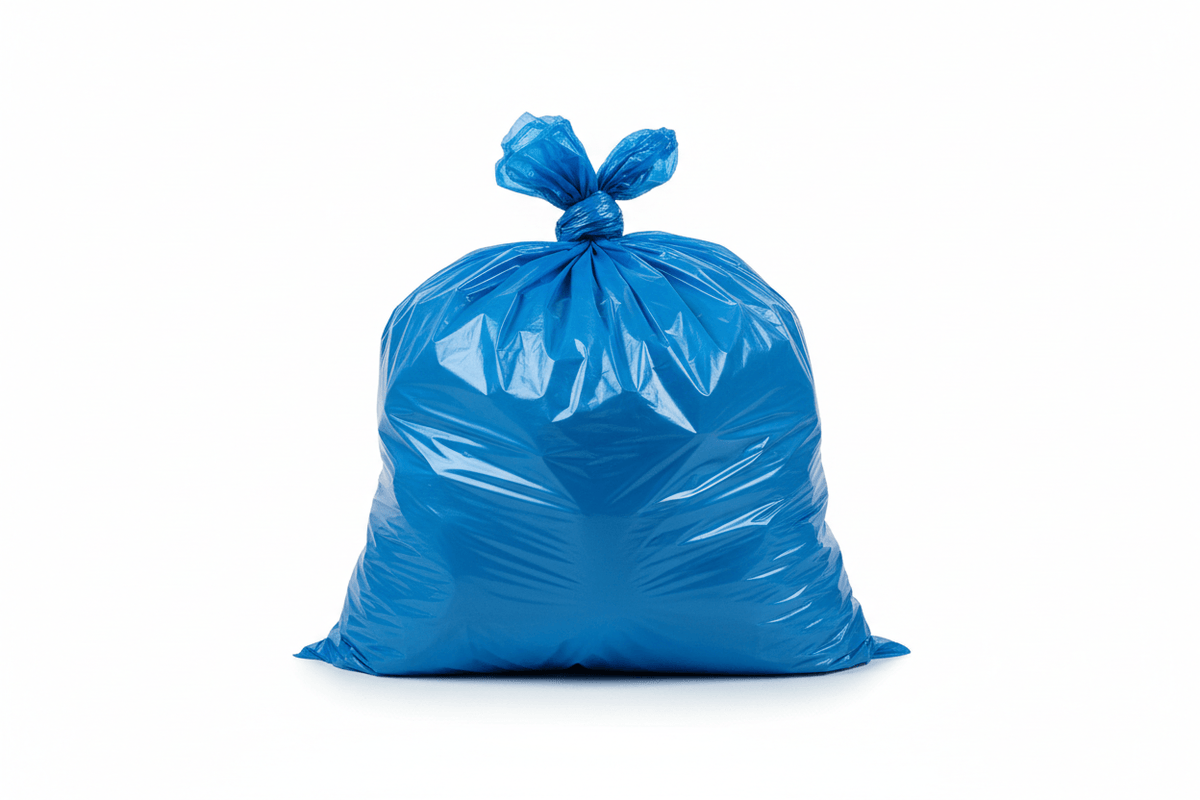 100 count - 30 Gallon Heavy-Duty Trash Liners in Various Colors, Blue