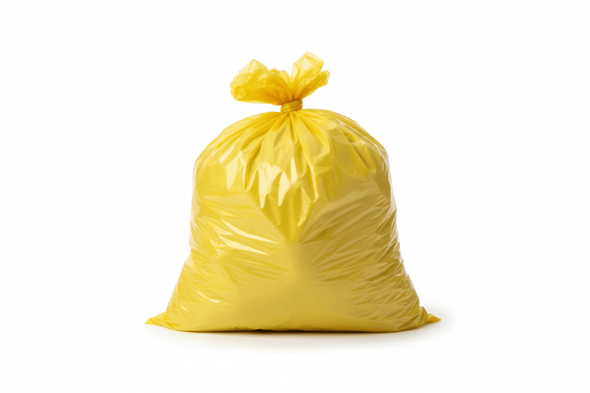 100 count - 30 Gallon Heavy-Duty Trash Liners in Various Colors, Yellow